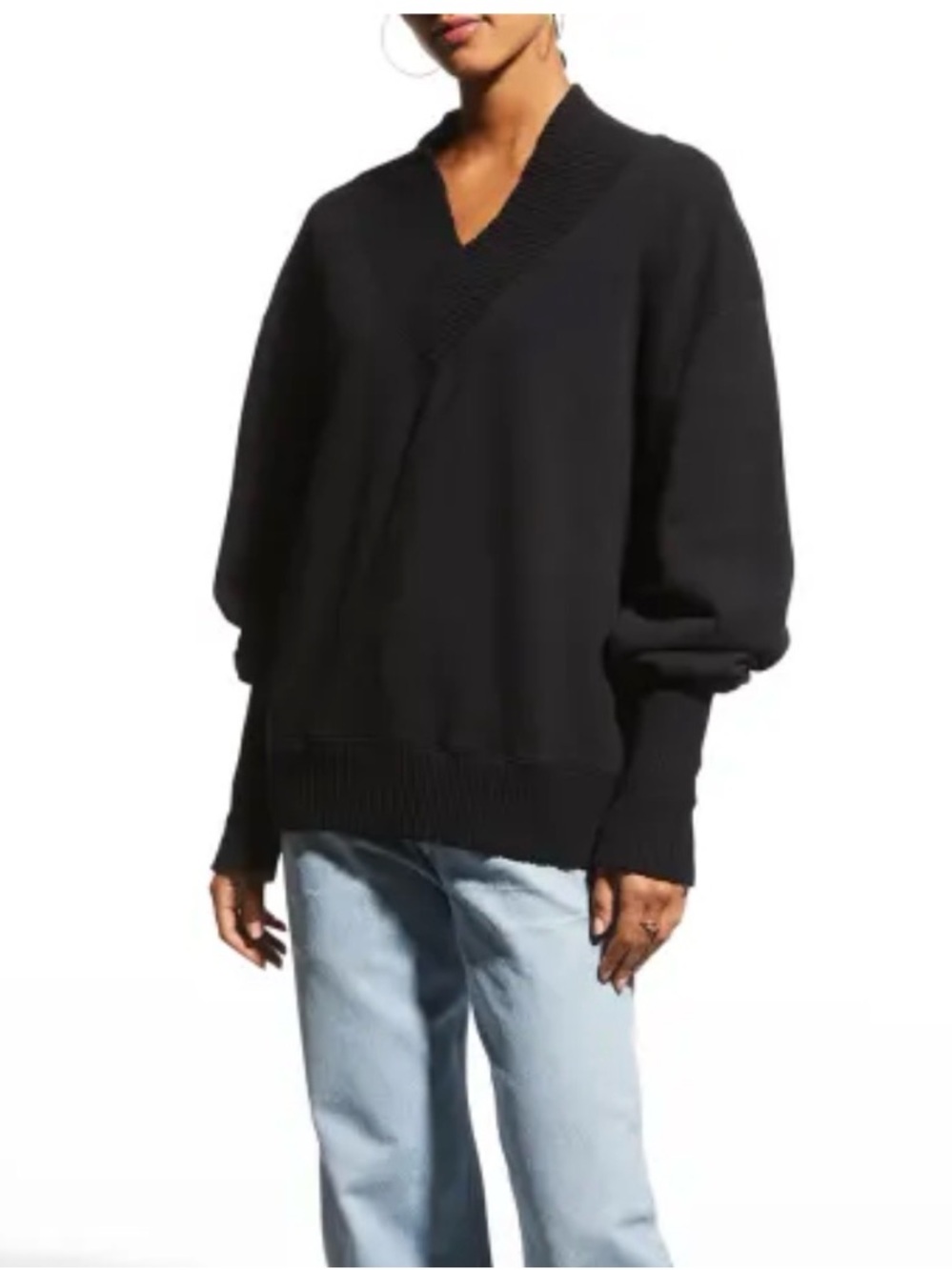 Agolde Klara Extended V Neck Sweatshirt